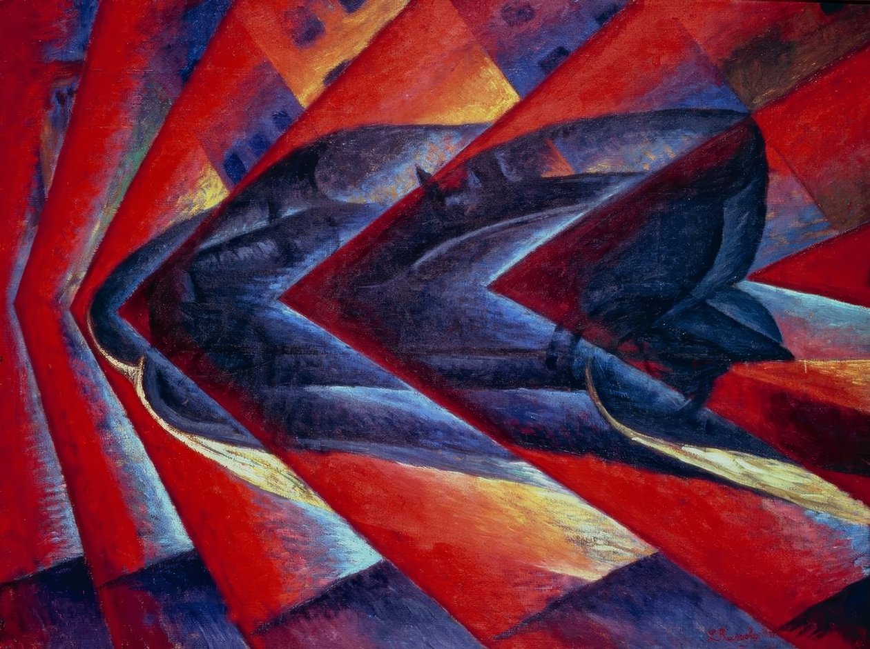 Dynamik hos en bil (od. Running car) av Luigi Russolo