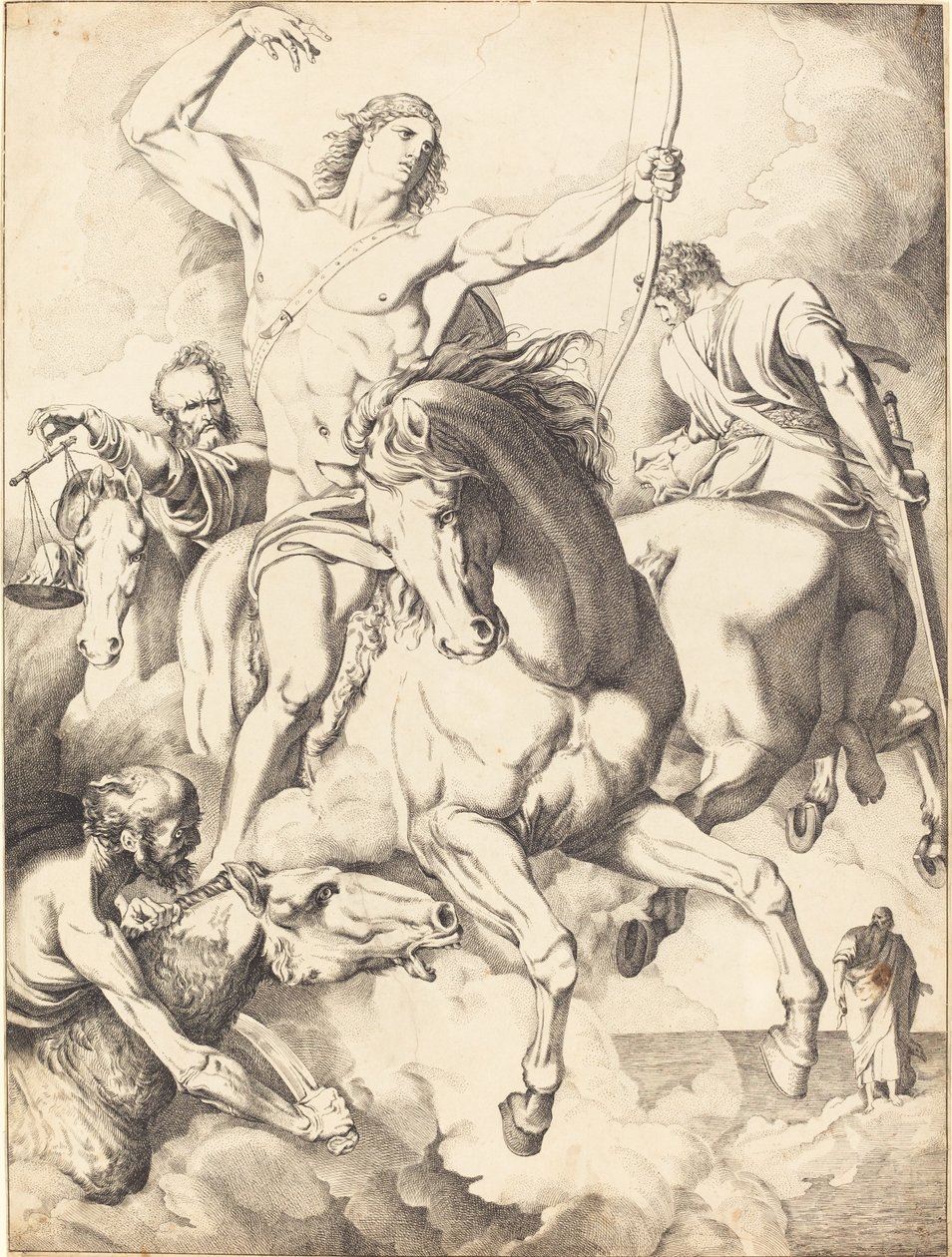 Jag såg att lammet hade öppnat sig... (The Four Horsemen of the Apocalypse) av Luigi Sabatelli I