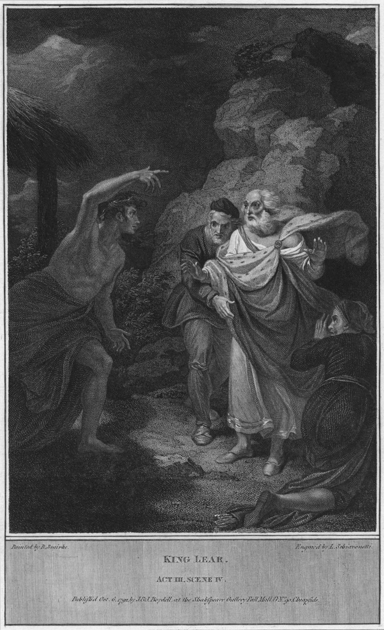 Kung Lear. Akt III. Scen IV, 1792 av Luigi Schiavonetti