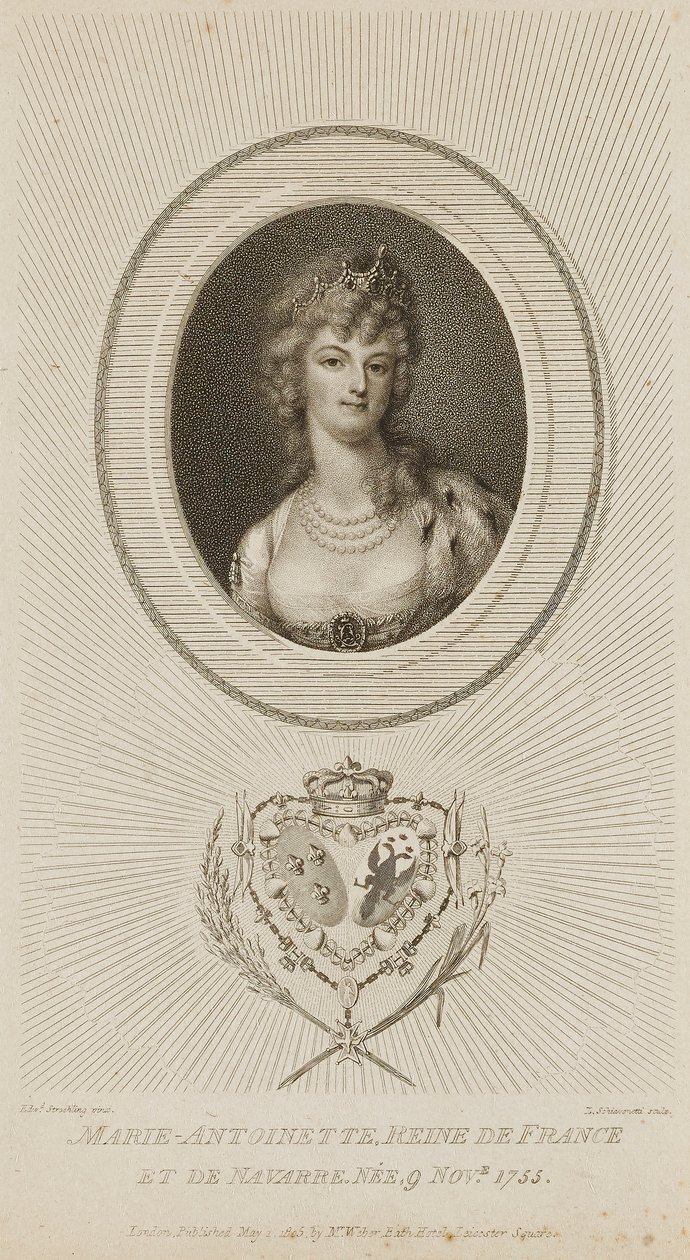 Marie Antoinette, drottning av Frankrike av Luigi Schiavonetti