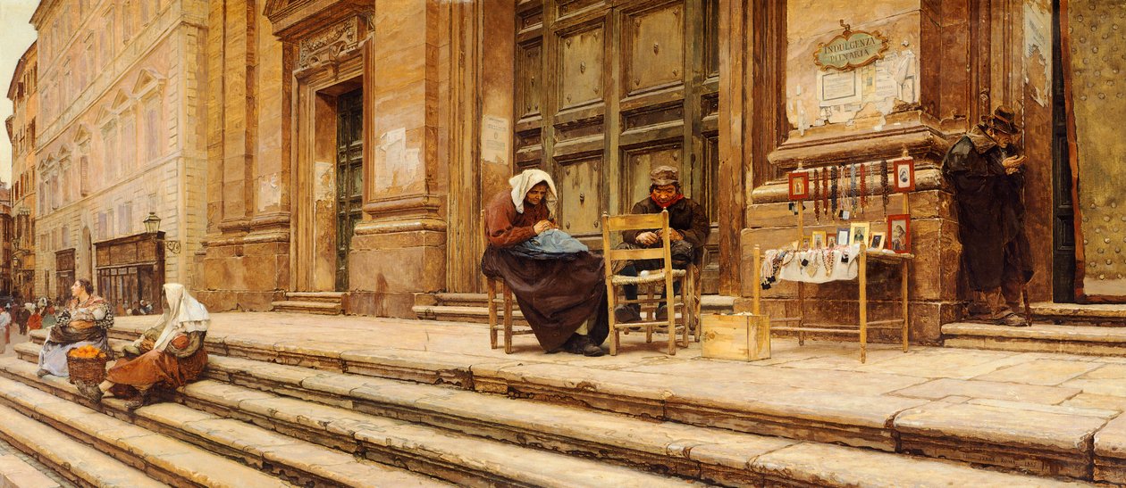 Coronari, av Luigi Serra (1846-1888) av Luigi Serra