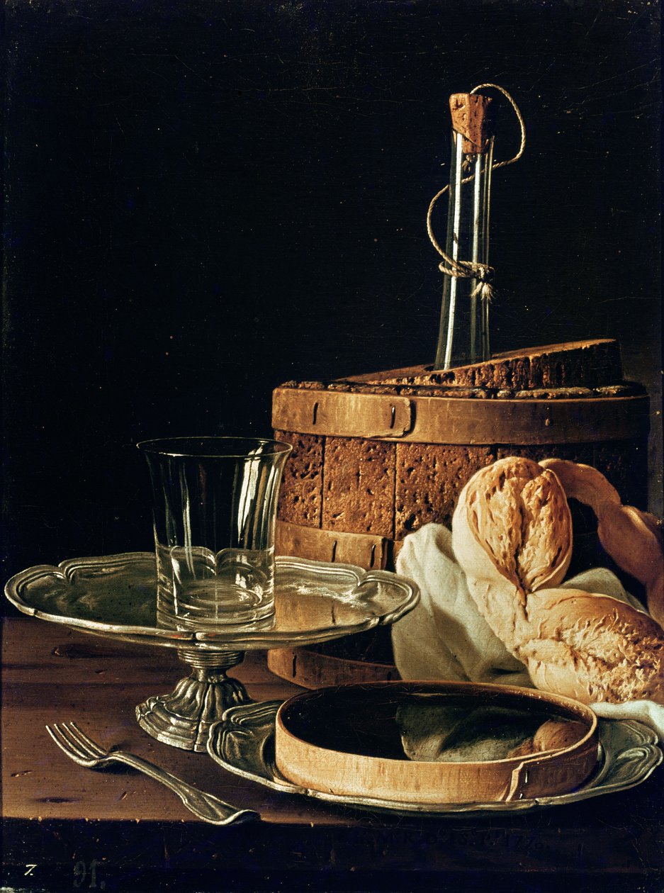 Fortfarande liv. Mellanmålet (se 259351 för detaljer) av Luis Egidio Melendez