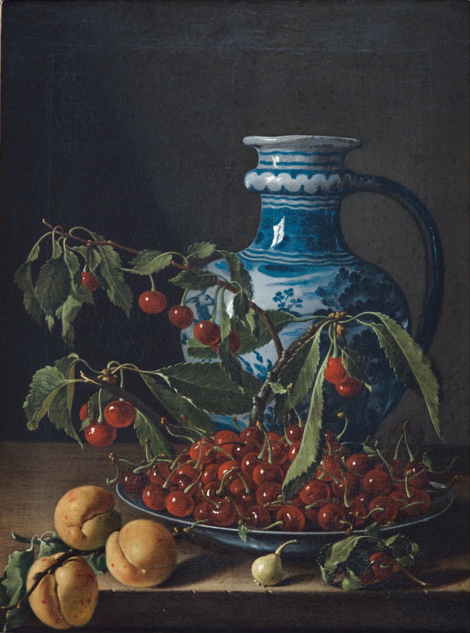 Stilleben med frukt och kanna av Luis Egidio Melendez