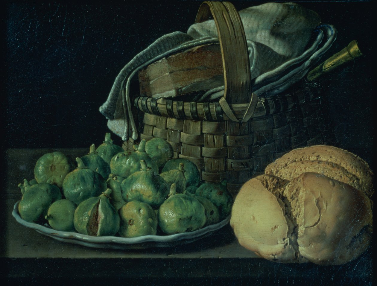 Stilleben med fikon, 1746 av Luis Egidio Melendez