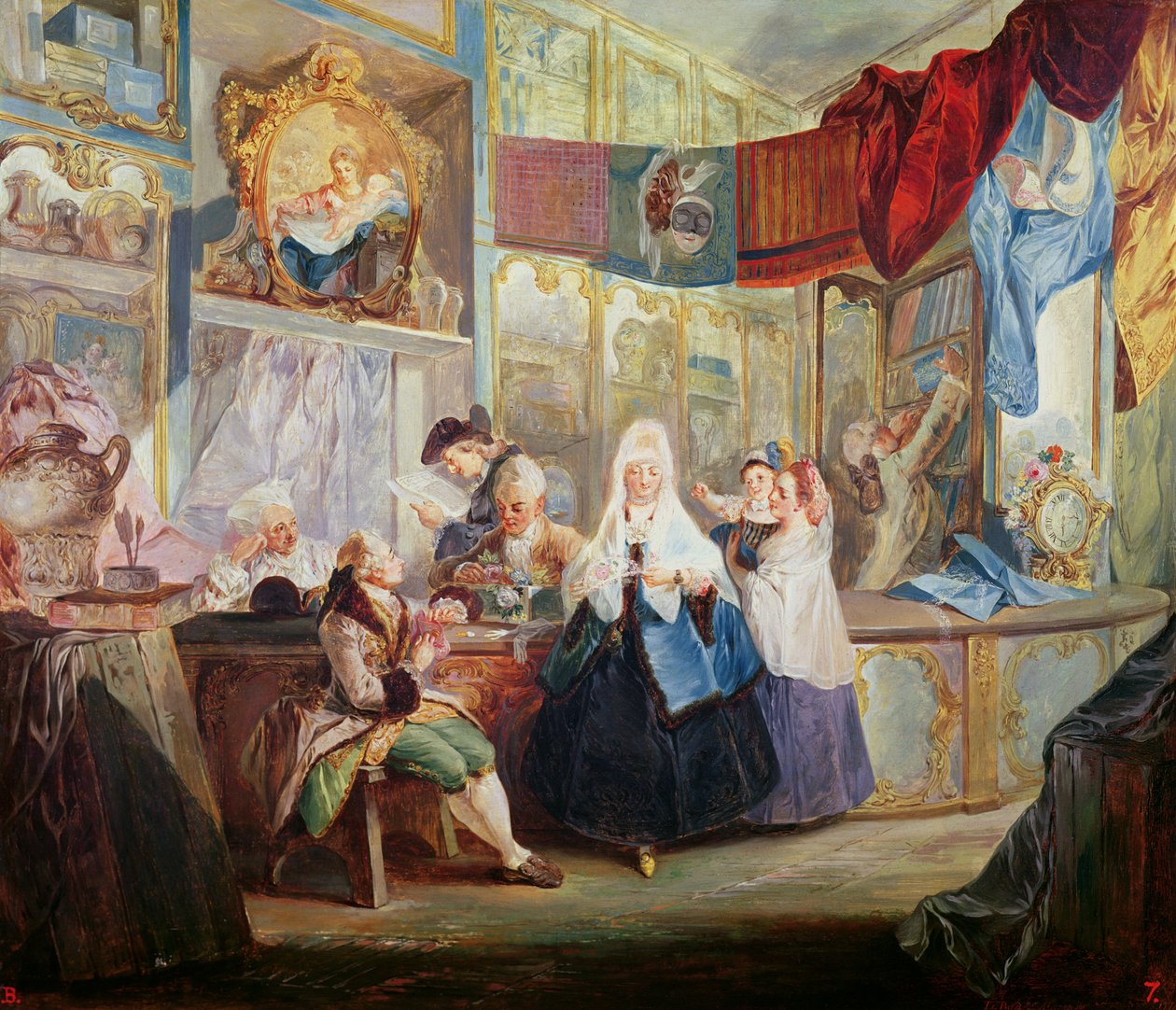 Inredning i en butik av Luis Paret y Alcazar