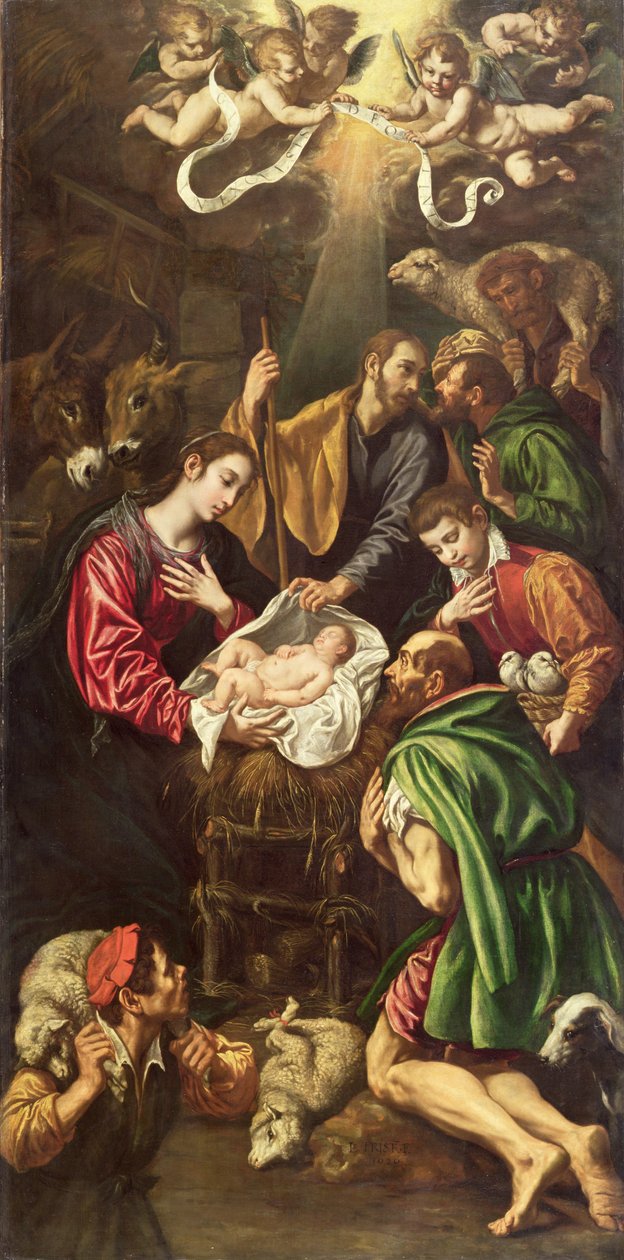 Herdarnas tillbedjan, c.1620 av Luis Tristan de Escamilla