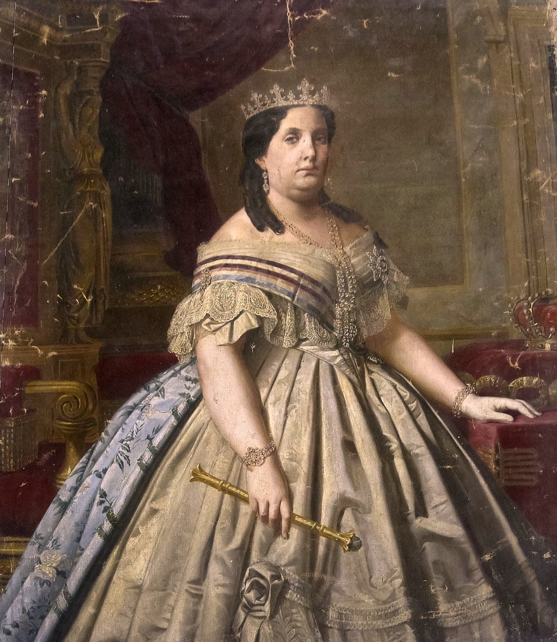 Isabel II de España av Luis de Madrazo