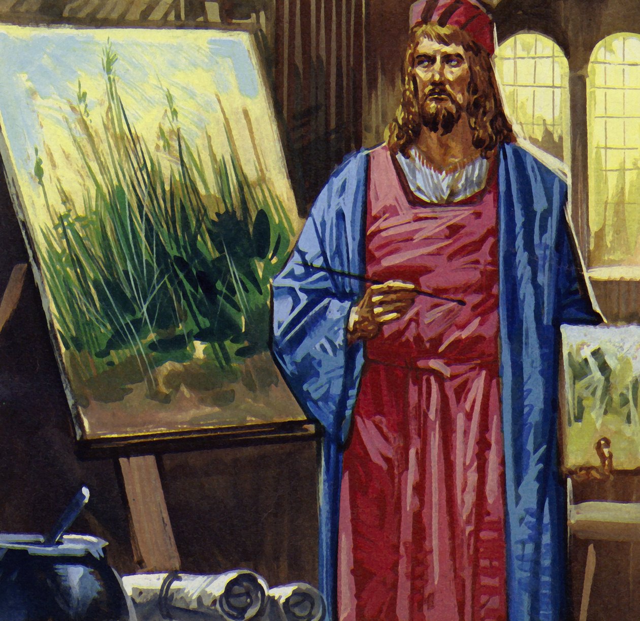 Durer reste till Venedig och tillbringade en stor del av sin tid där med att måla (färglitografi) av Luis Arcas Brauner