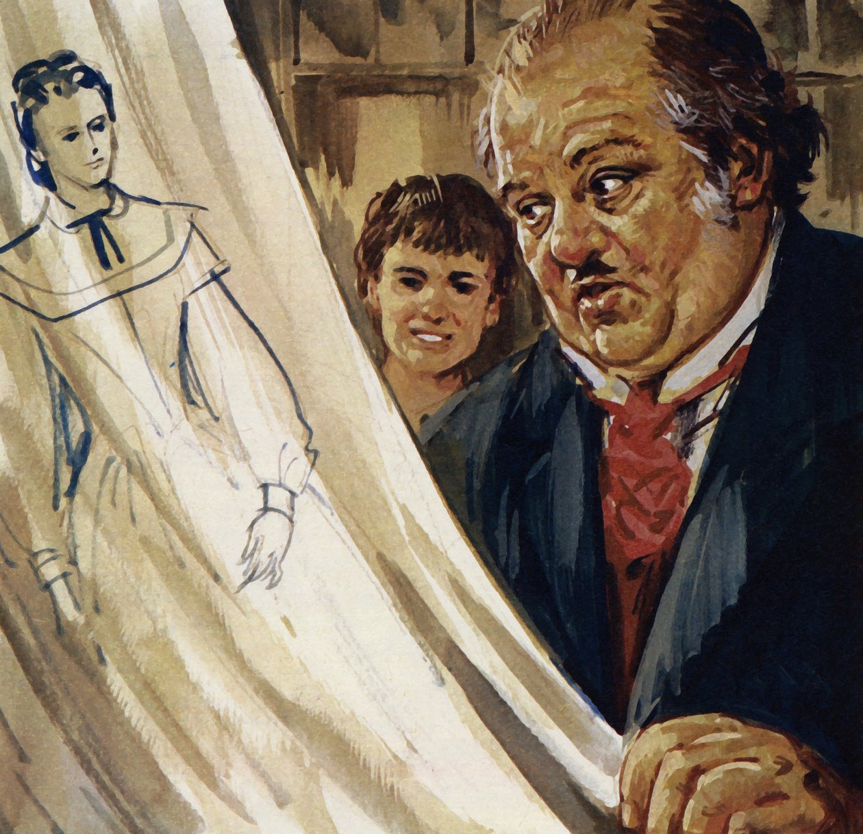 Renoir utvecklade en häpnadsväckande förmåga att teckna (färglitografi) av Luis Arcas Brauner