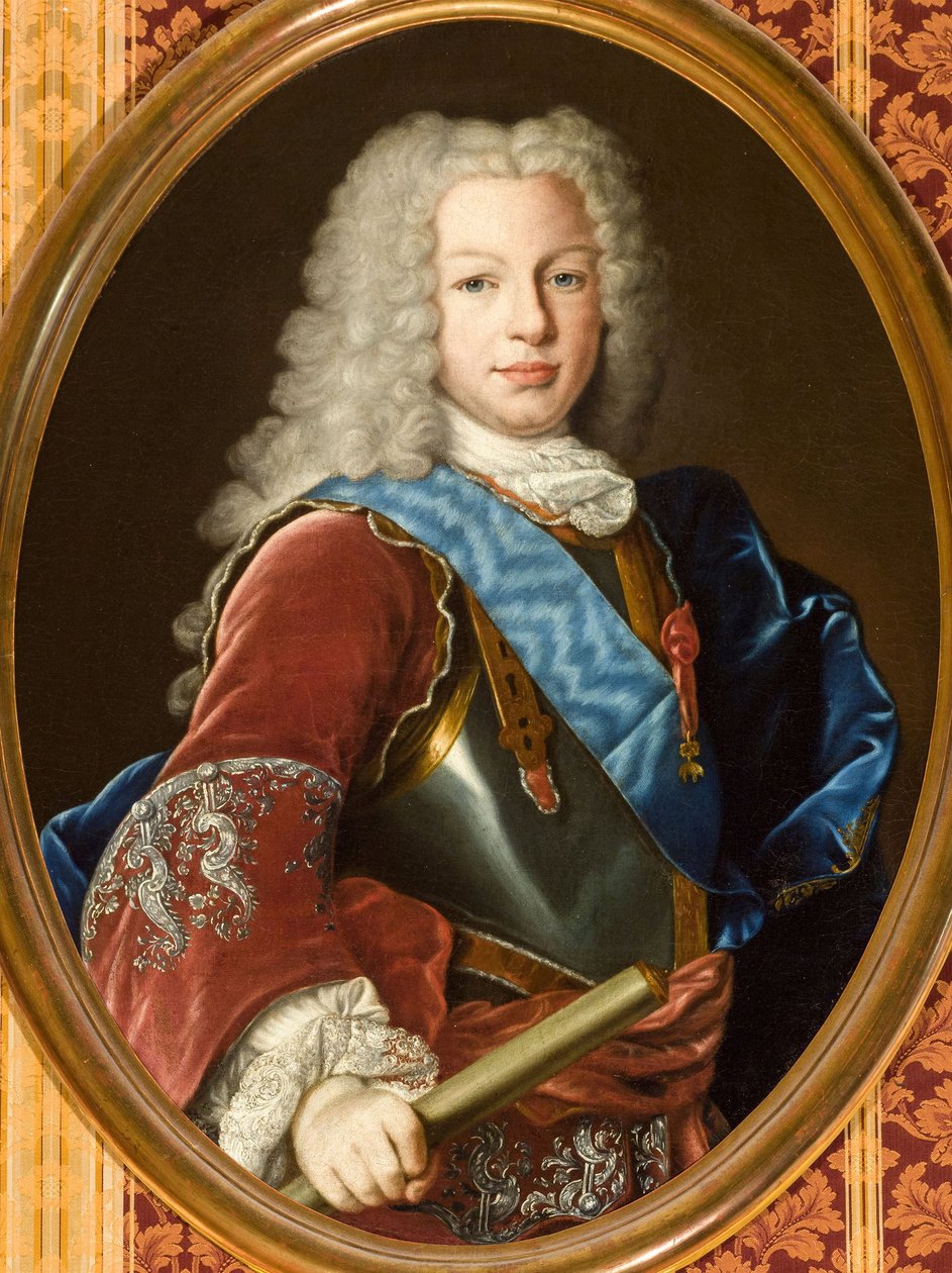 Rokoko: Porträtt av Ferdinand VI av Spanien (Ferdinand VI, dit le Sage) (1713-1759) av Melendez, Luis Egidio (1716-1780), ca 1729-1735. Olja på duk, 83x65. Sevillas kommunfullmäktige av Luis Egidio Melendez