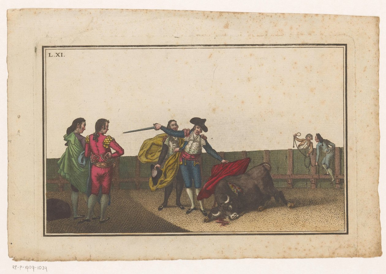 Tjur stucken av en matador Coleccion de las principales suertes de una corrida de toros (serietitel) Samling av de viktigaste tjurfäktningsmanövrarna (serietitel) av Luis Fernandez Noseret