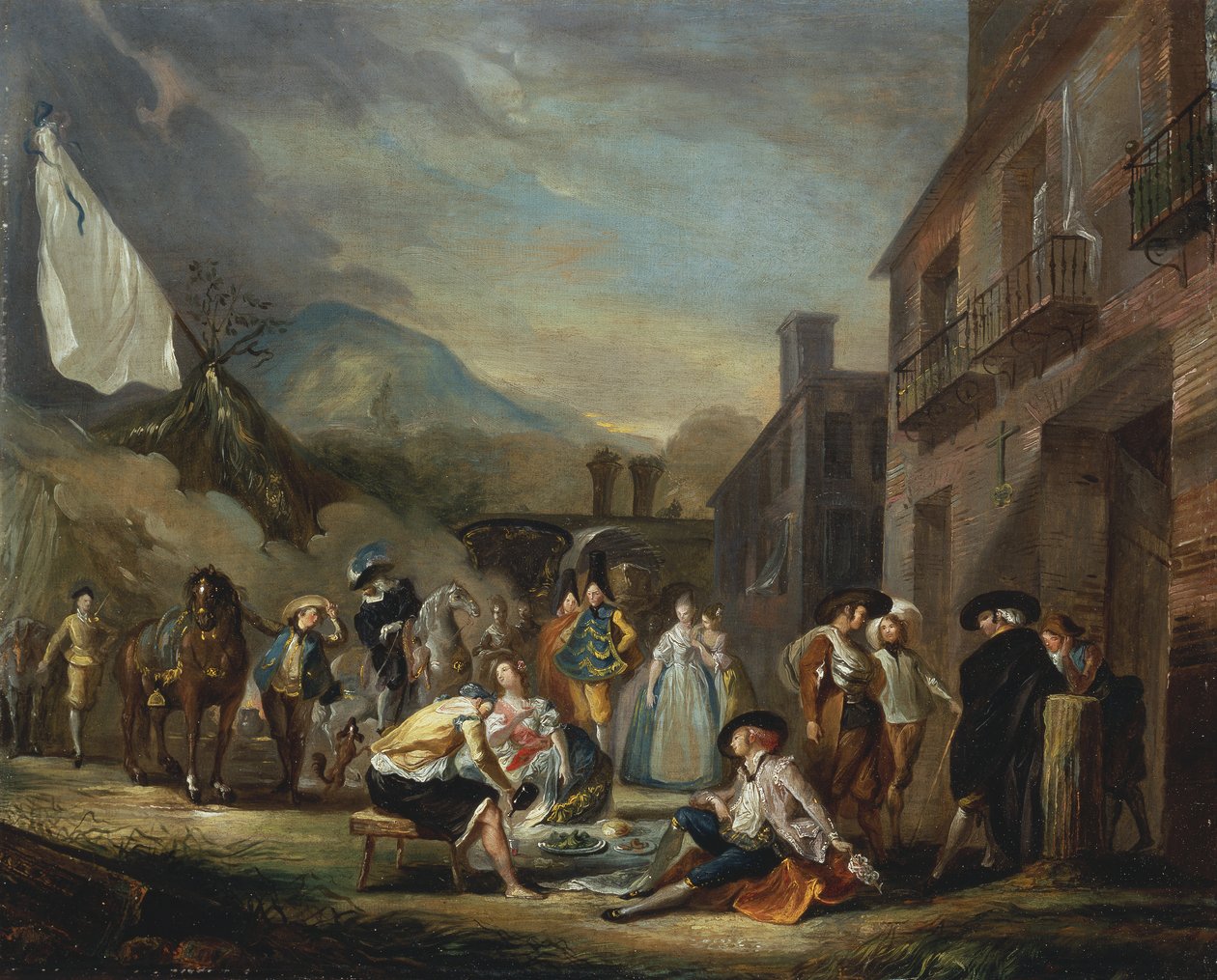 En picknick på ett Country Inn av Luis Paret y Alcazar