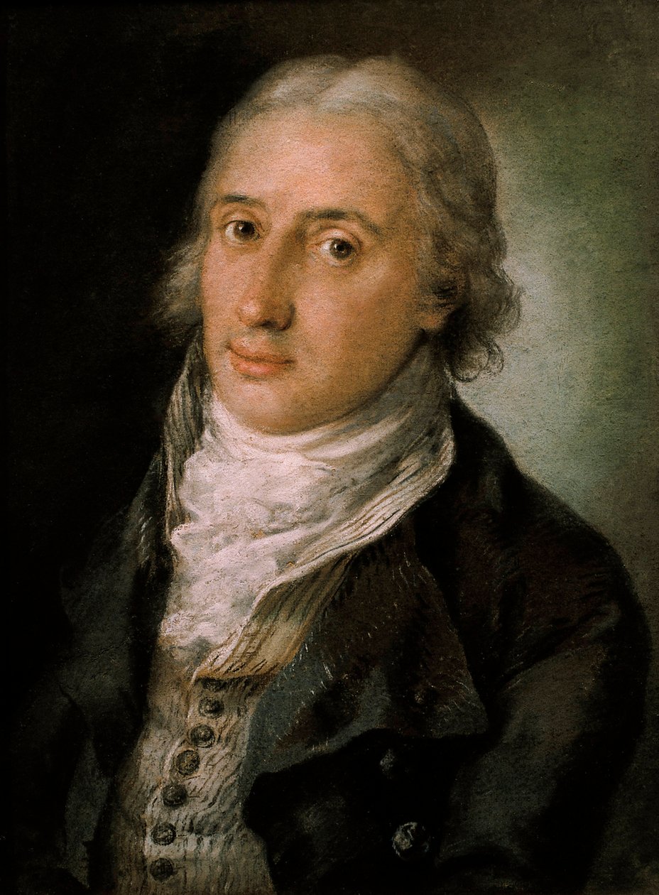 Porträtt av Leandro Fernandez de Moratin (1760-1828), spansk poet och dramatiker av Luis Paret y Alcazar