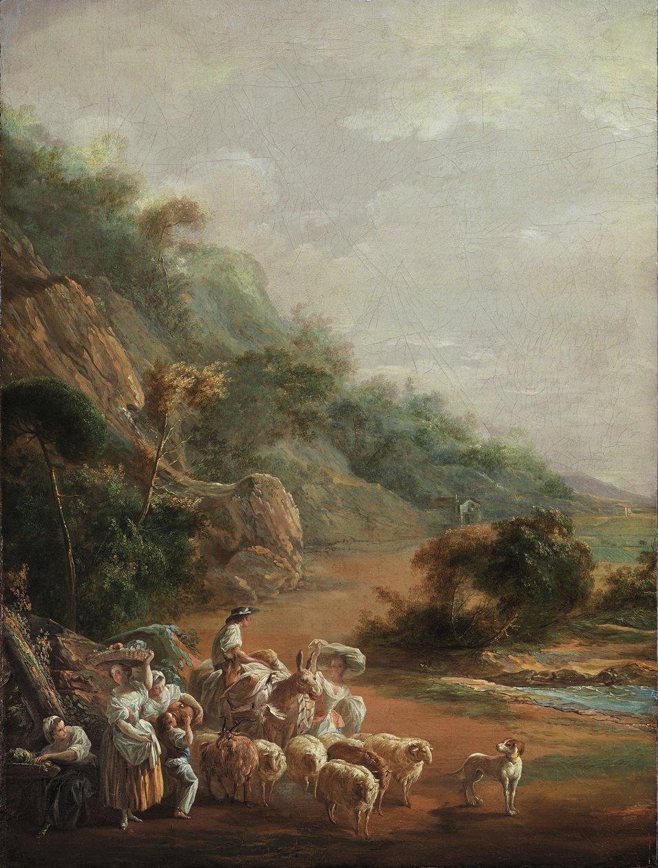Scen med bybor, 1786 av Luis Paret y Alcazar