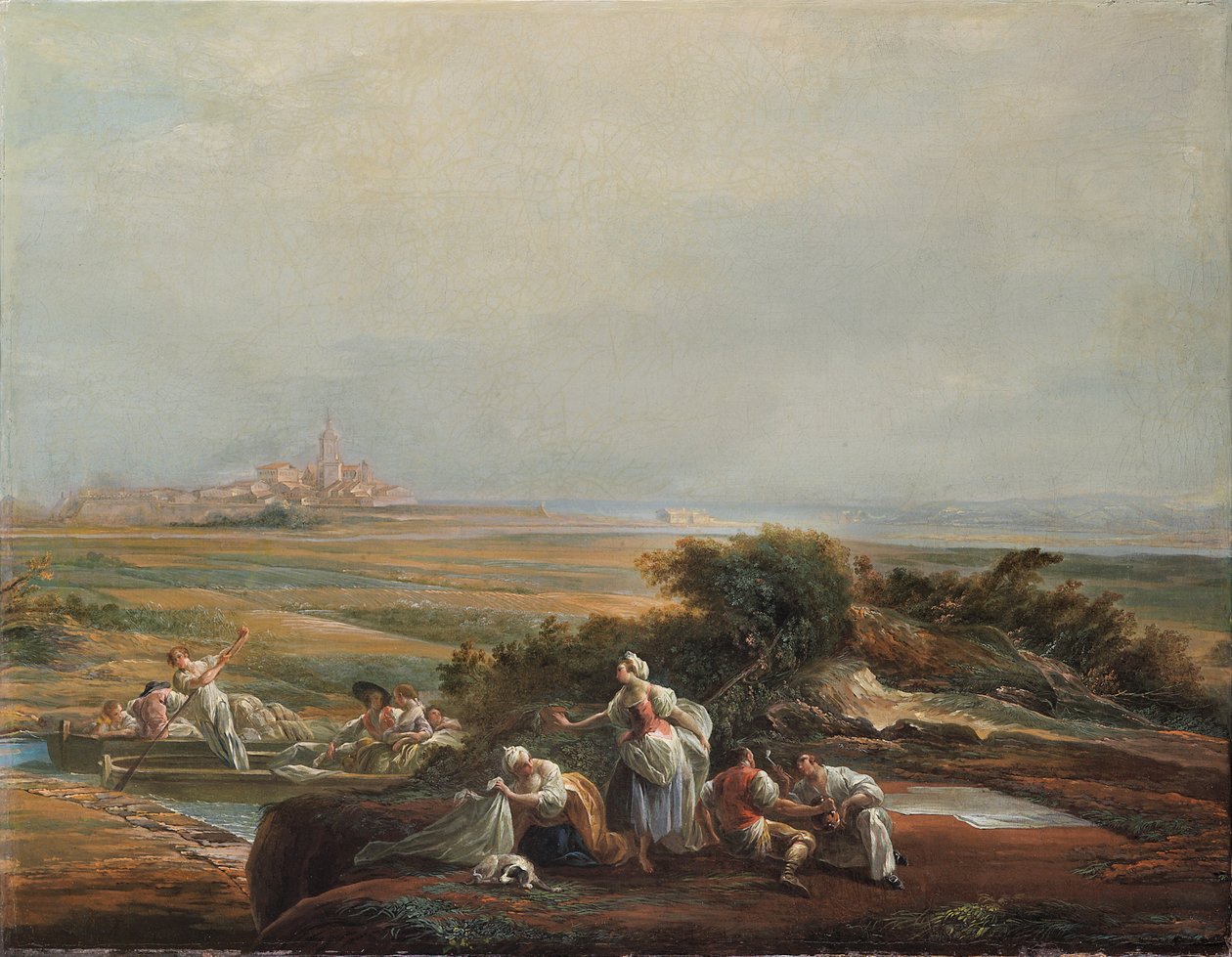 View of Fuenterrabía (fragment) av Luis Paret y Alcazar