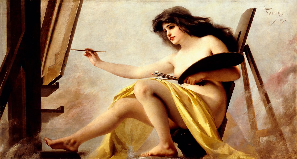 En allegori över målningen, 1892 av Luis Riccardo Falero
