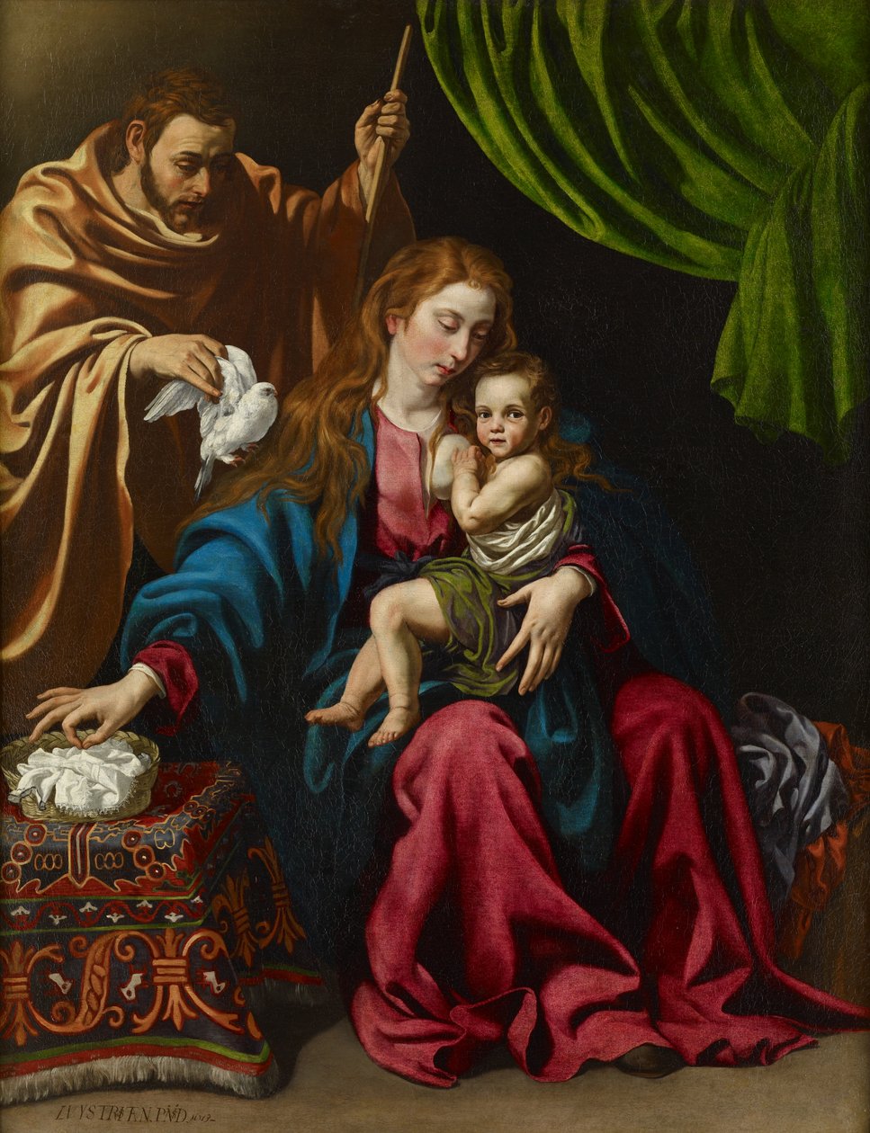 Den heliga familjen, 1613 av Luis Tristan de Escamilla