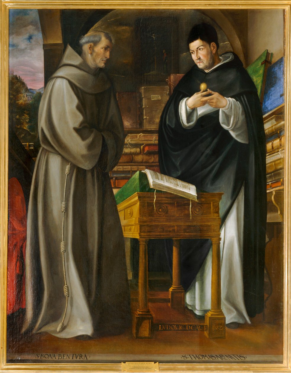 Saint Bonaventure och Saint Thomas Aquinas. 10034567 ... av Luis de Carvajal