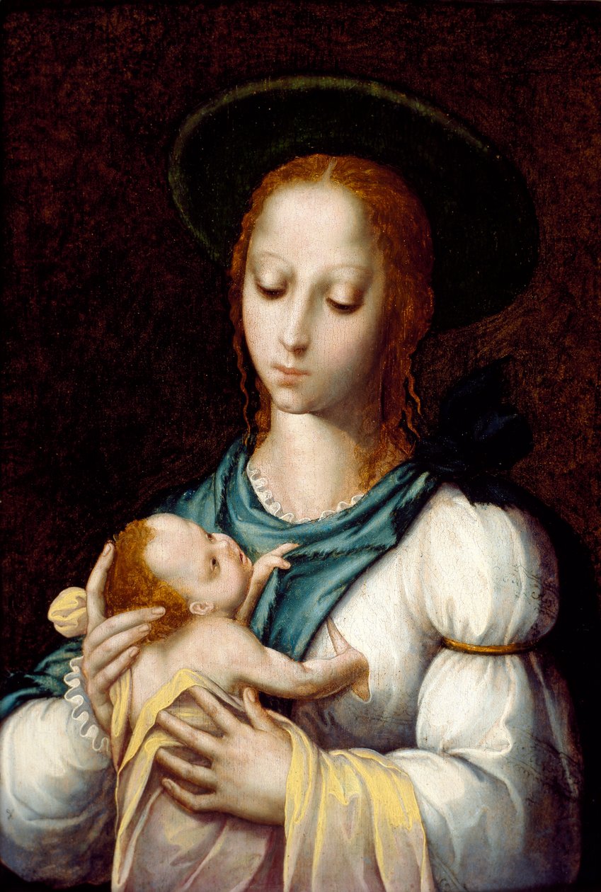 Jungfrun och barnet, c1567 av Luis de Morales