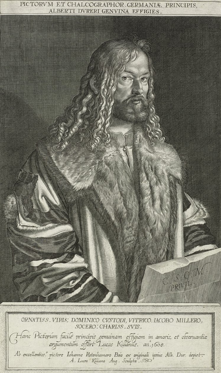 Porträtt av Albrecht Dürer av Lukas Kilian