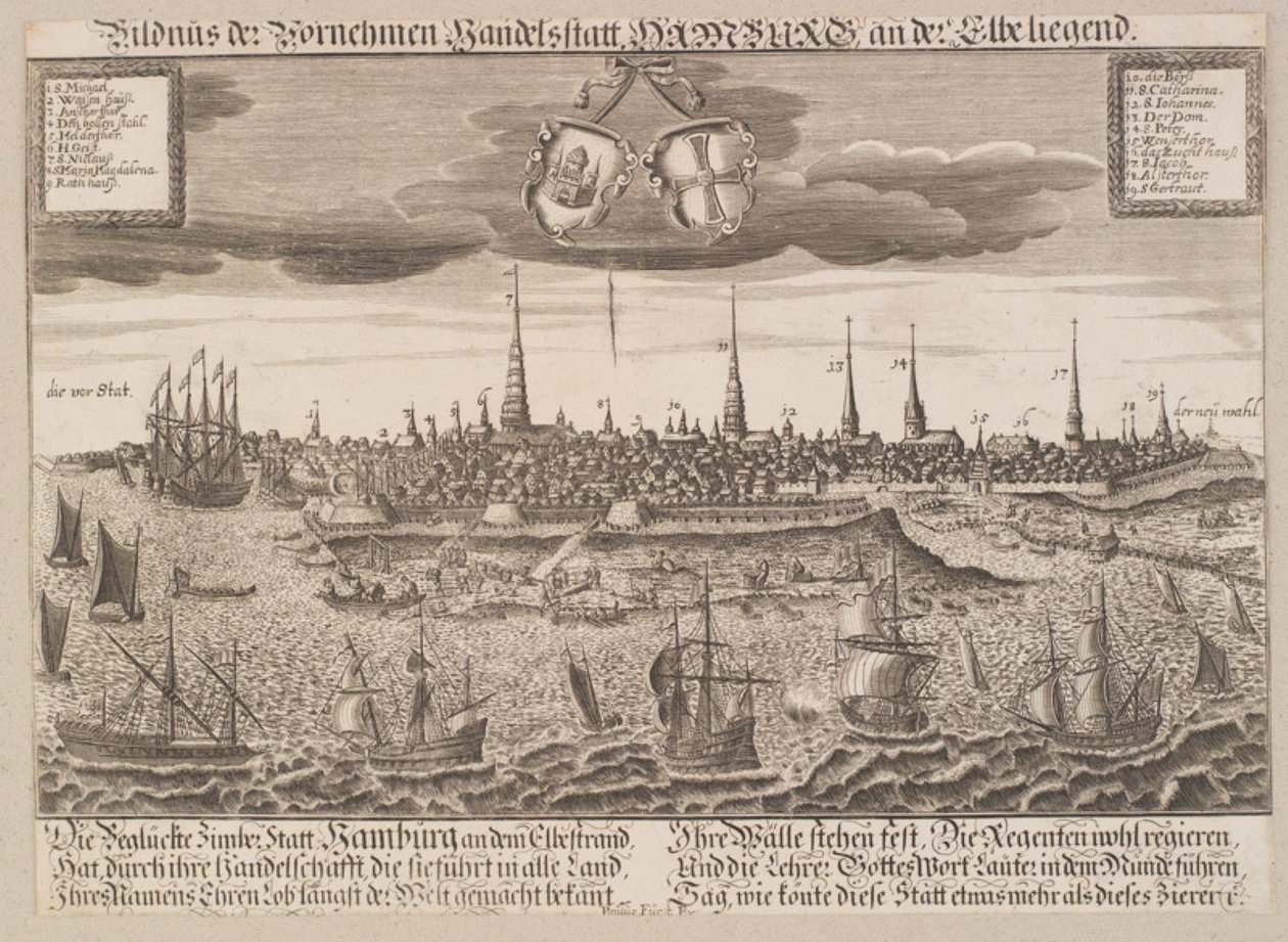 Hamburg sett från Elbe av Lukas Schnitzer