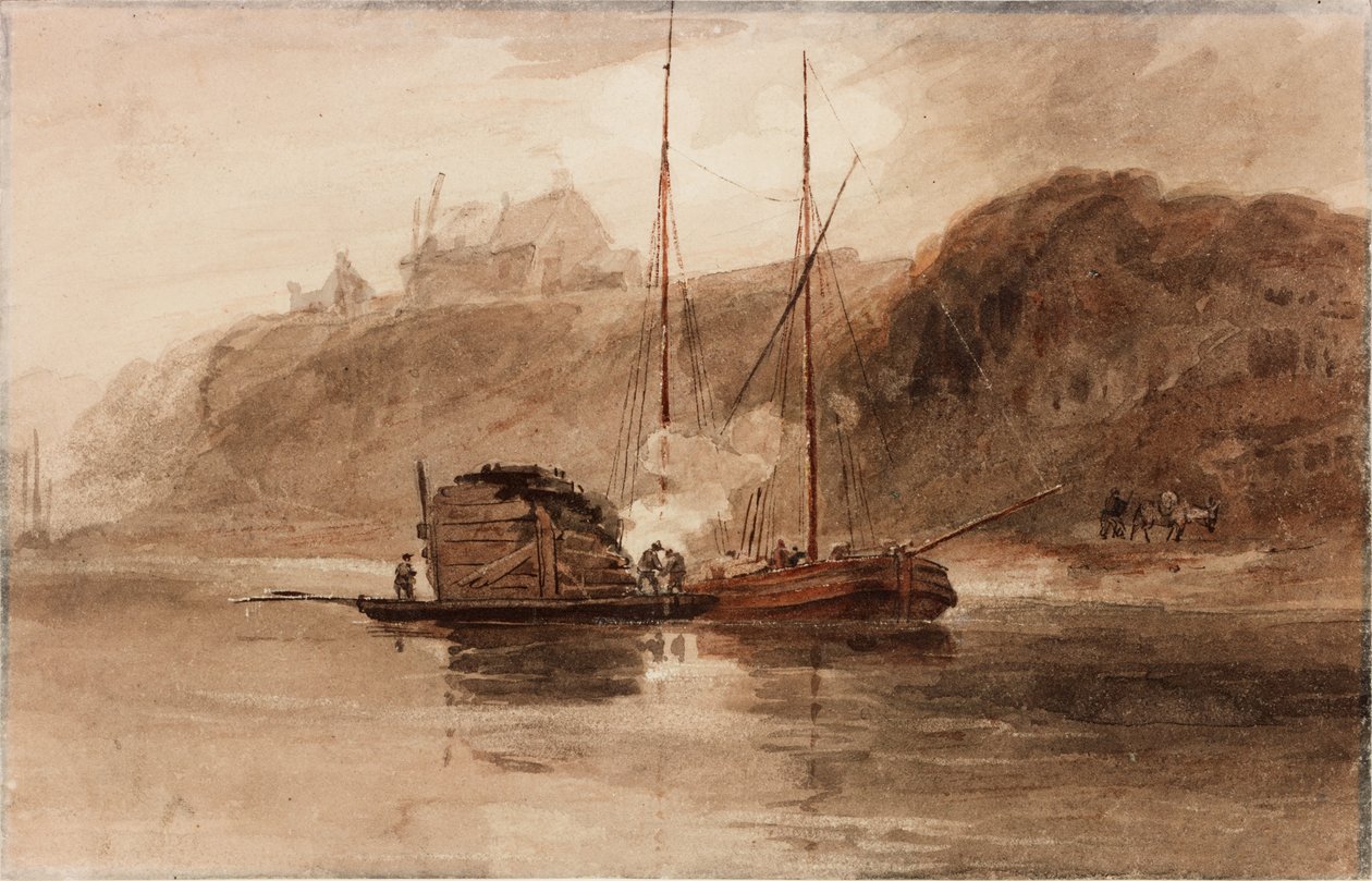 On the Tyne - Bill Point (akvarell på papper) av Luke Clennell