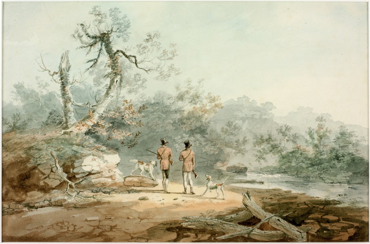 Two Sportsmen on the Tyne (penna) av Luke Clennell