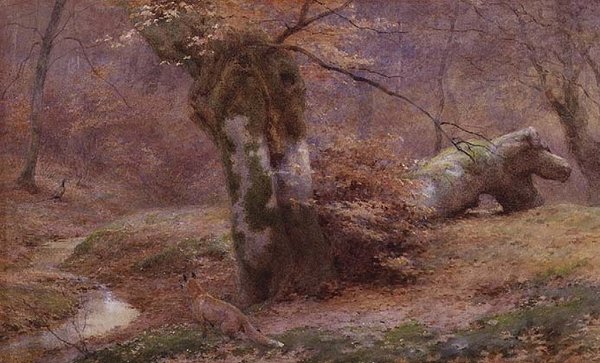 Midvinter (akvarell på papper) av Luke Jenners