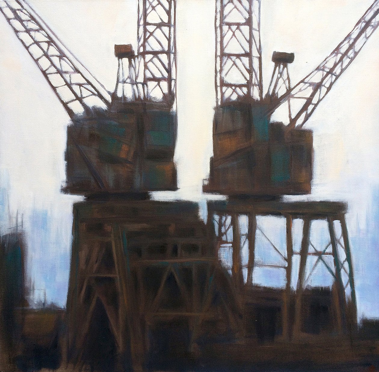 Battersea Brothers, 2011 (olja på duk) av Luke M Walker