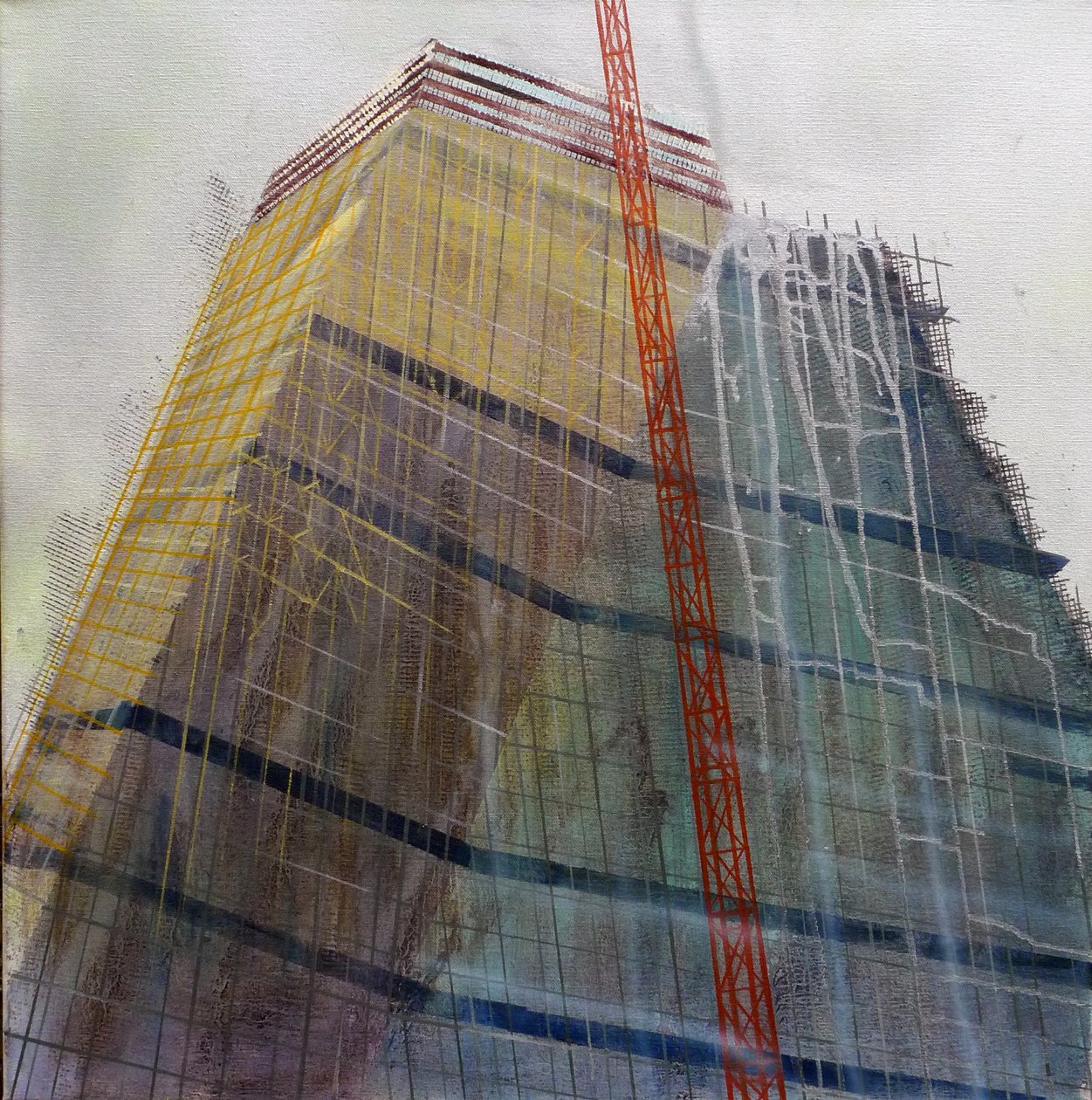 Metastructure IX, 2016 (olja på duk) av Luke M Walker