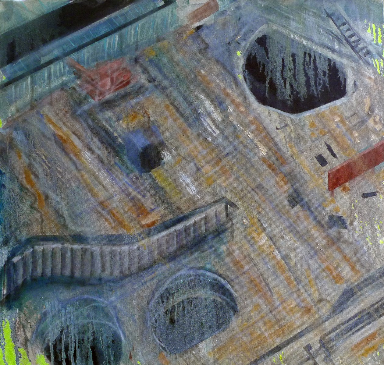 Metastructure V, 2015 (olja på duk) av Luke M Walker