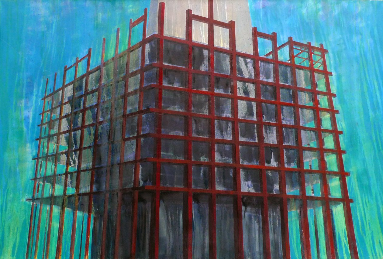 Work in Progress 13, 2015 (olja på duk) av Luke M Walker