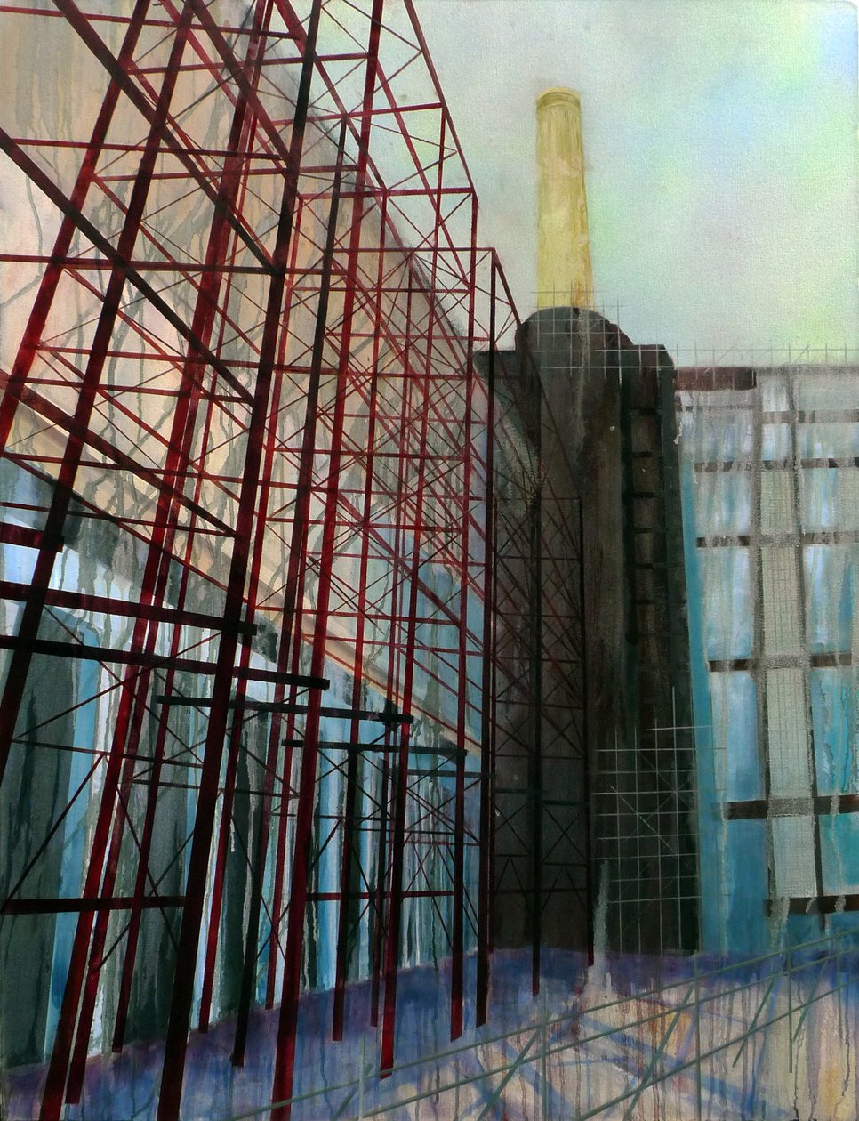 Work in Progress 15, 2016 (olja på duk) av Luke M Walker
