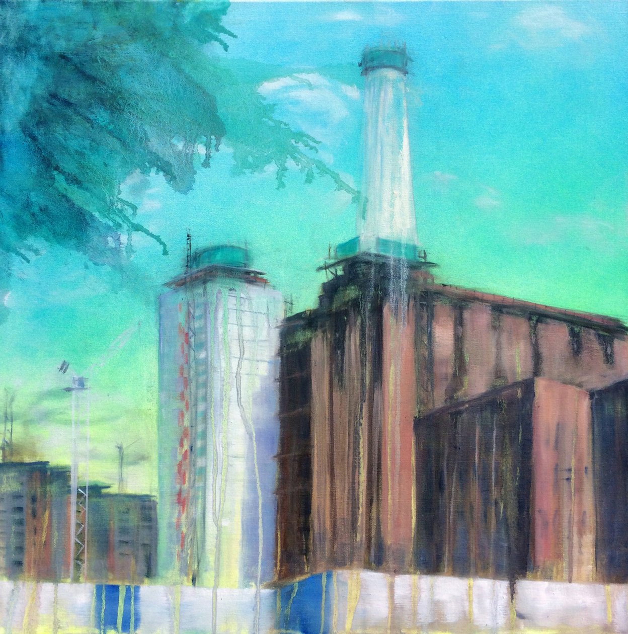 Work in Progress 9, 2015 (olja på duk) av Luke M Walker