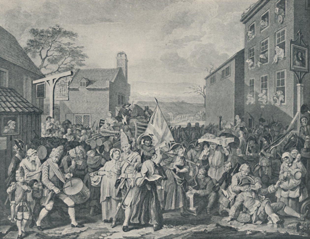 Gardets mars mot Skottland, 1745, 1920 av Luke Sullivan
