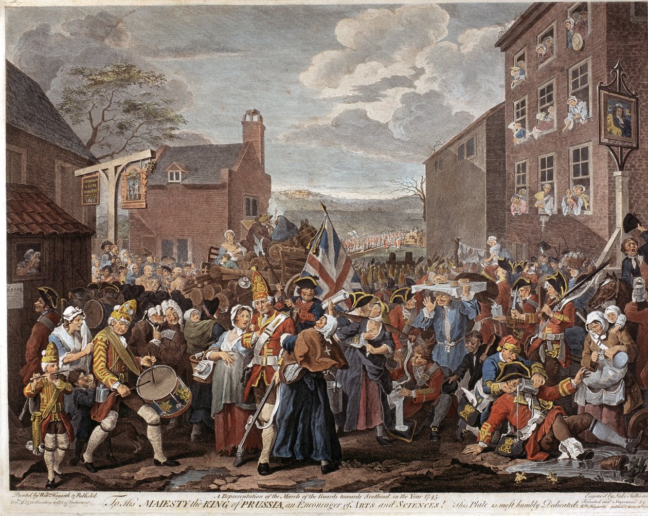 Gardets mars mot Skottland år 1745 av Luke Sullivan