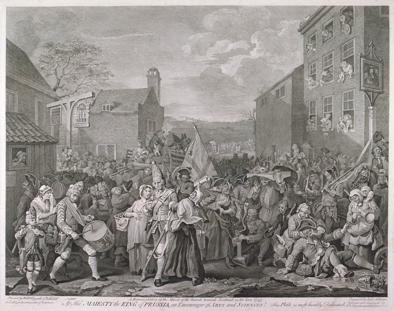 "Marschen till Finchley", 1761. av Luke Sullivan