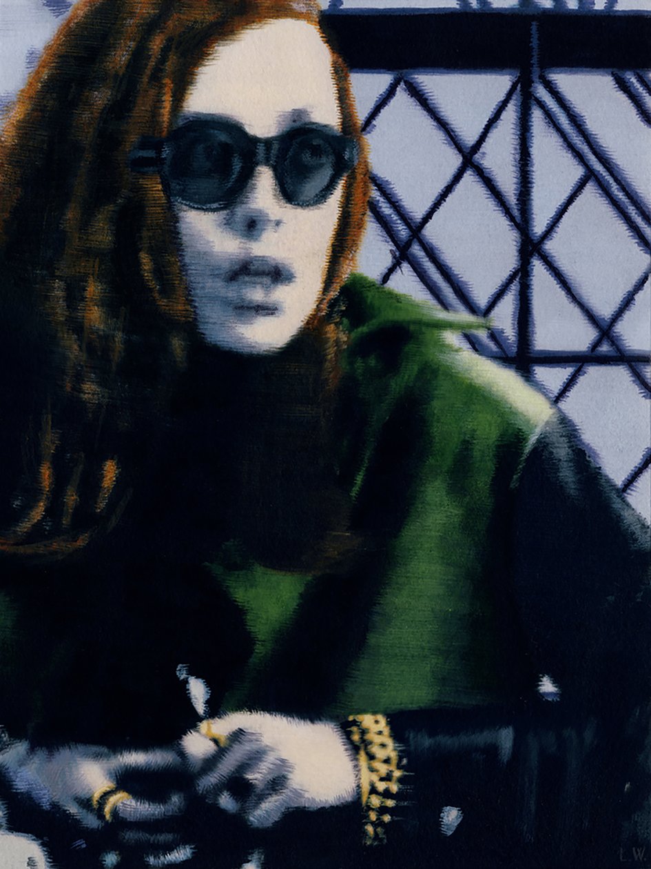 Jess, ca 2012 (akrylfärg på papper) av Luke Waller