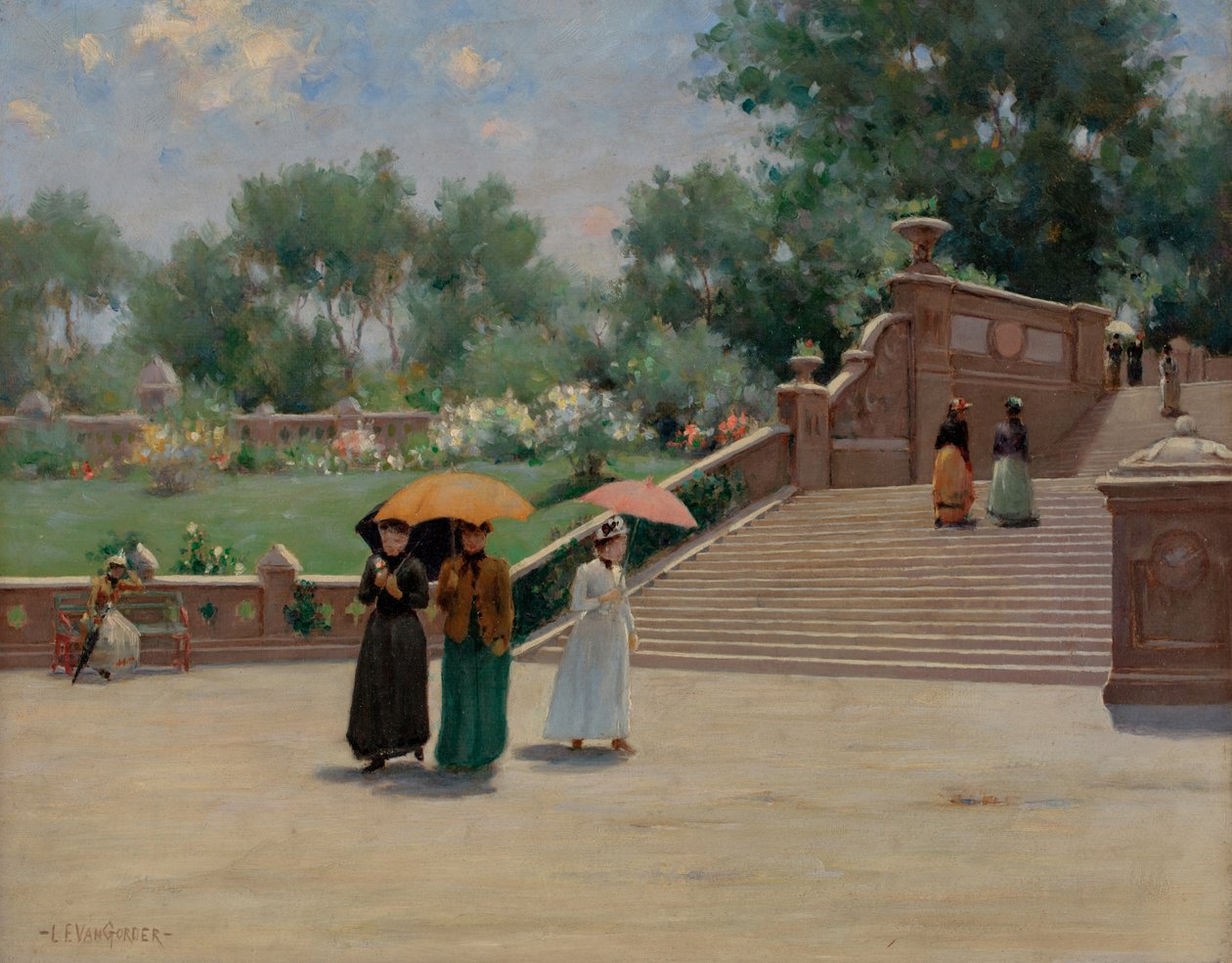 I parken, ca 1894 (olja på duk) av Luther Emerson van Gorder