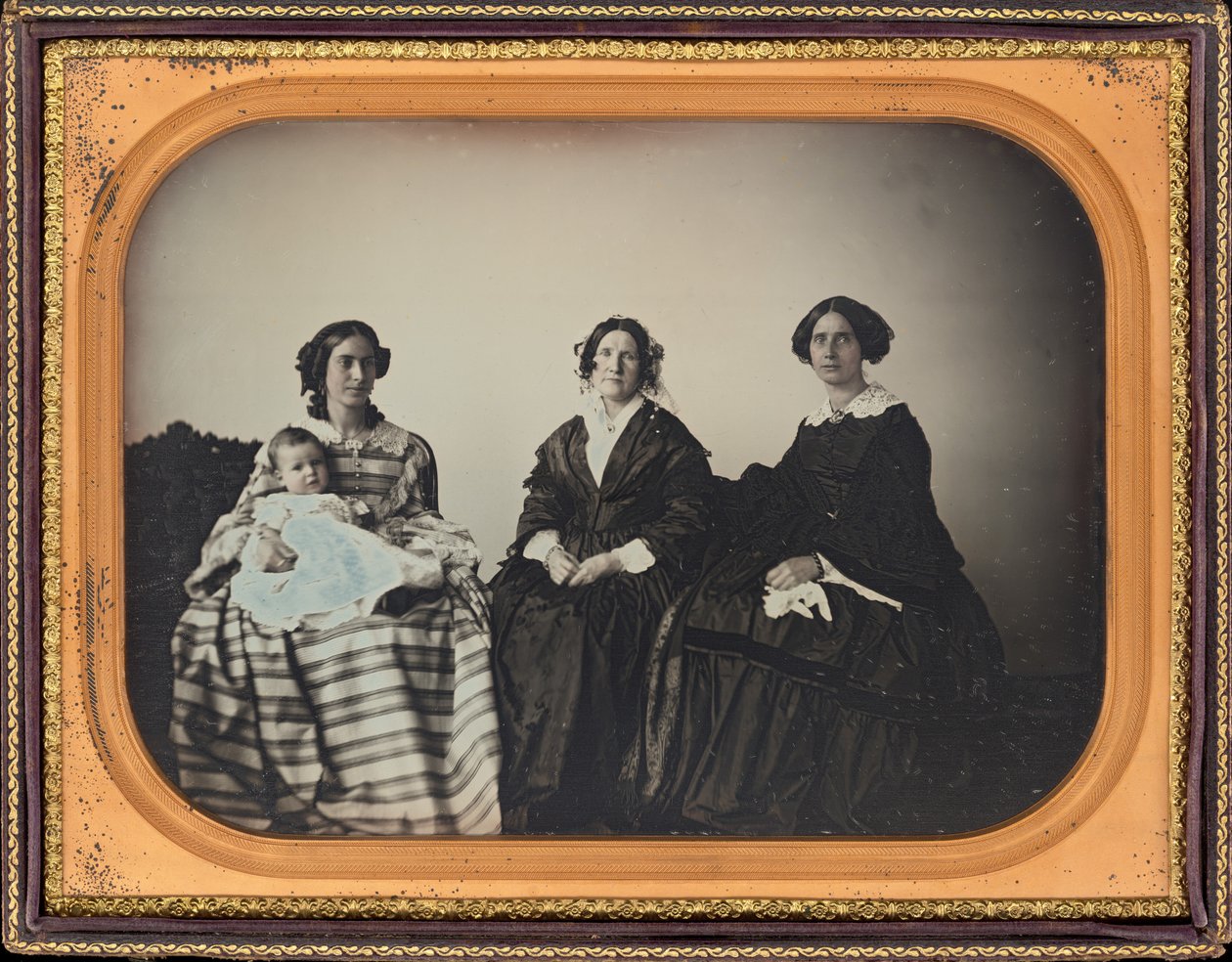 Porträtt av en mor, ett barn och två kvinnor,ca 1850 1850 (foto) av Luther Holman Hale