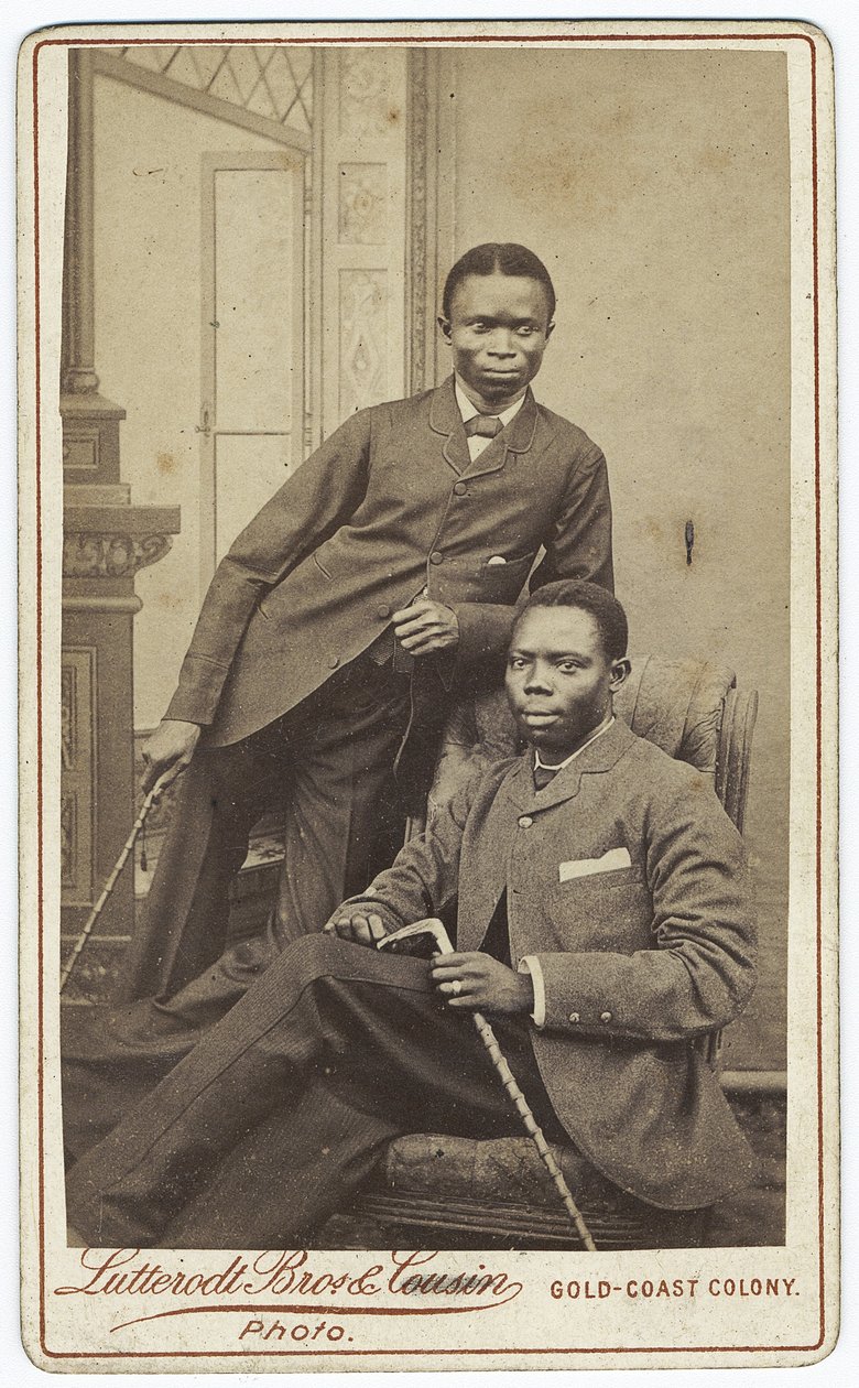Dubbelporträtt, 1880-tal (albumintryck) av Lutterodt Brothers