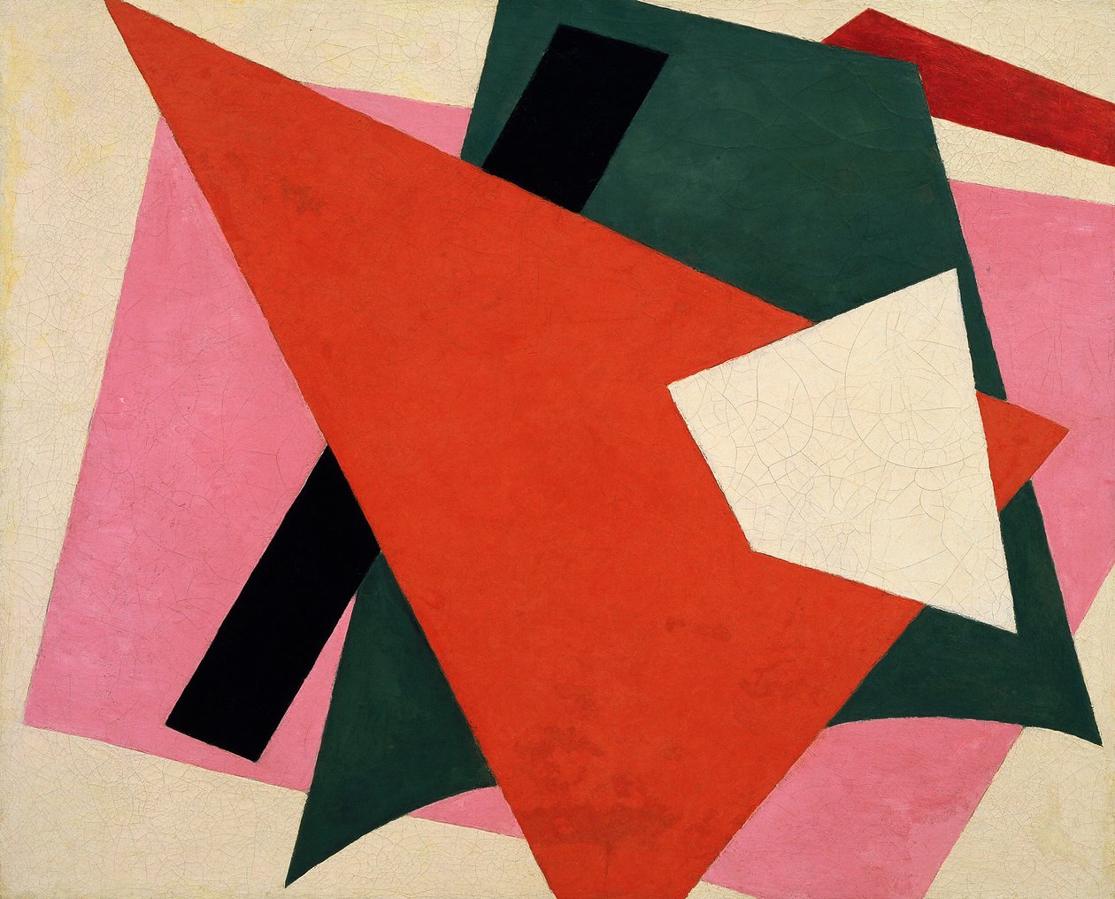 Arkitektonisk målning - Peinture de Lyubov Sergeyevna Popova (1889-1924) - 1917 - Olja på duk - 80x98 - Museum of Modern Art, New York av Lyubov Sergeevna Popova