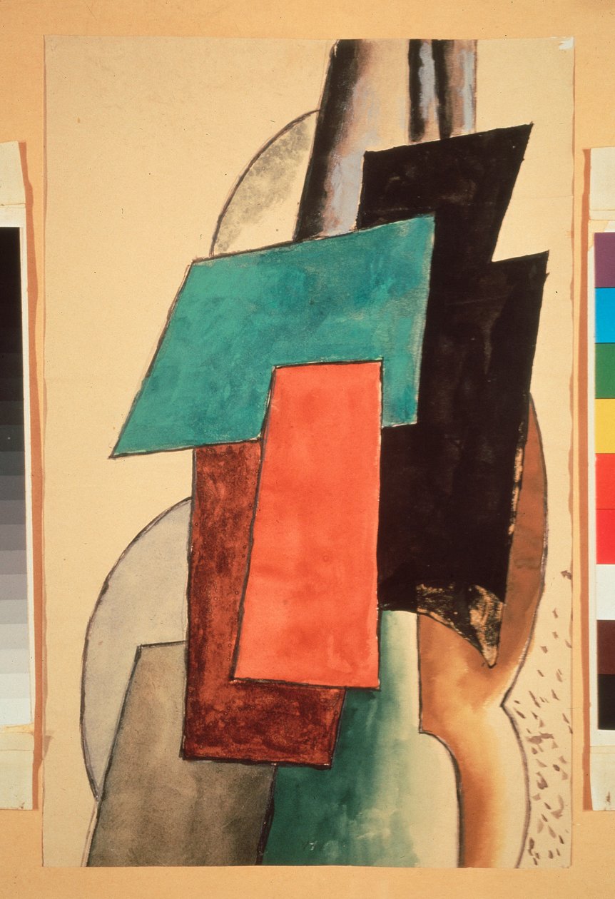 Arkitektonisk målning. Målning av Lyubov (Lioubov) Sergeyevna Popova (1889-1924), olja på duk av Lyubov Sergeevna Popova