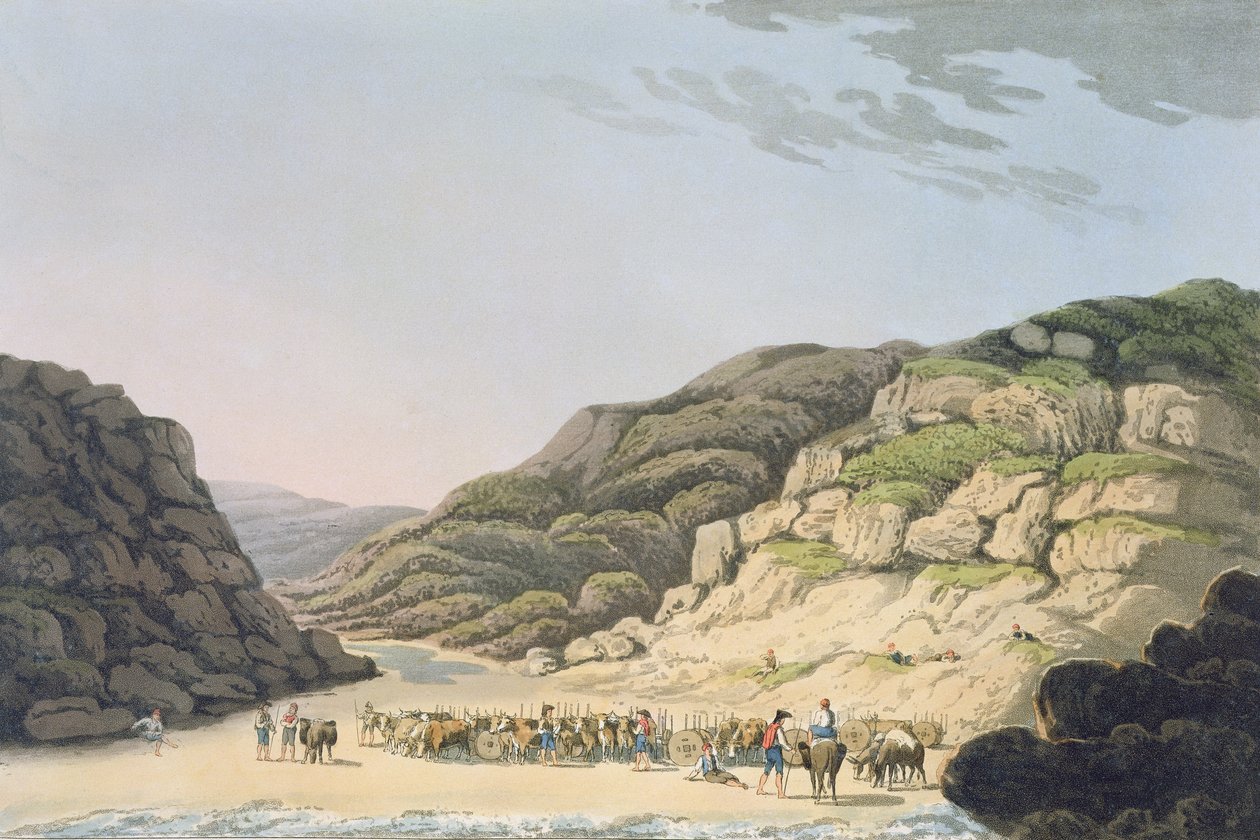 Bäck av Maceira, från "Sketches of the Country, Character, and Costume, in Portugal And Spain Made Under The Campaign, And On the Route Of The British Army, In 1808 and 1809", graverad av I. Clark, av M., Bradford