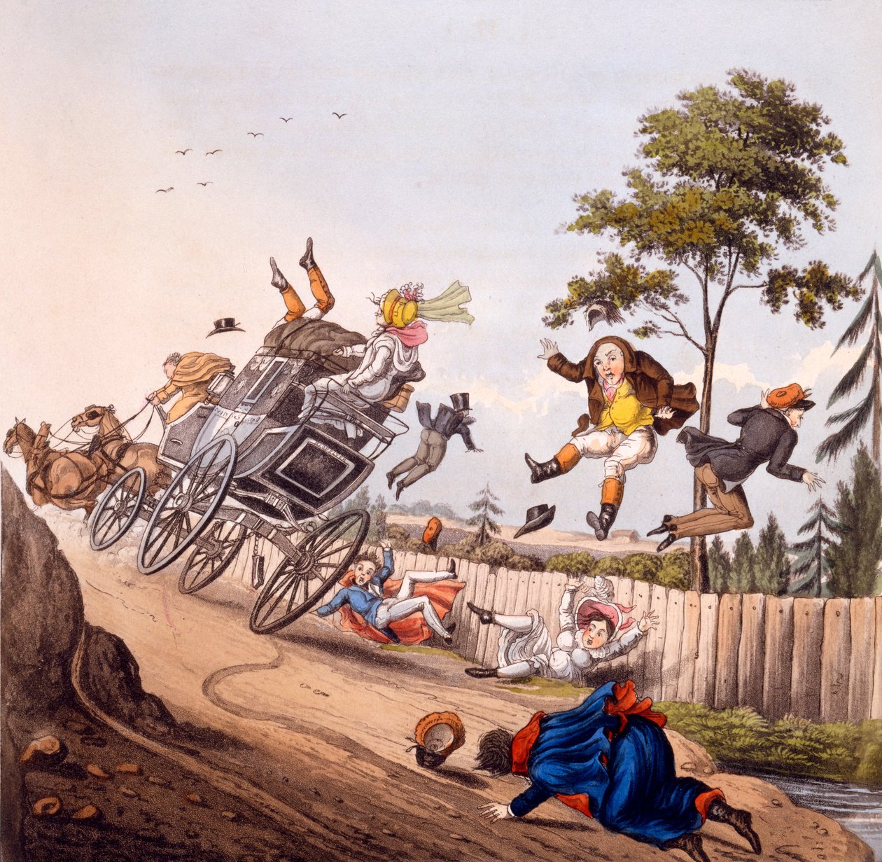 Airy Nothings, eller rester och naughties och udda-cum-shorts, i en circumbendibus hopp, steg och hopp av Olio Rigmarole, tryck gjord av George Hunt, 1825 (handfärgad gravyr) av M. Egerton