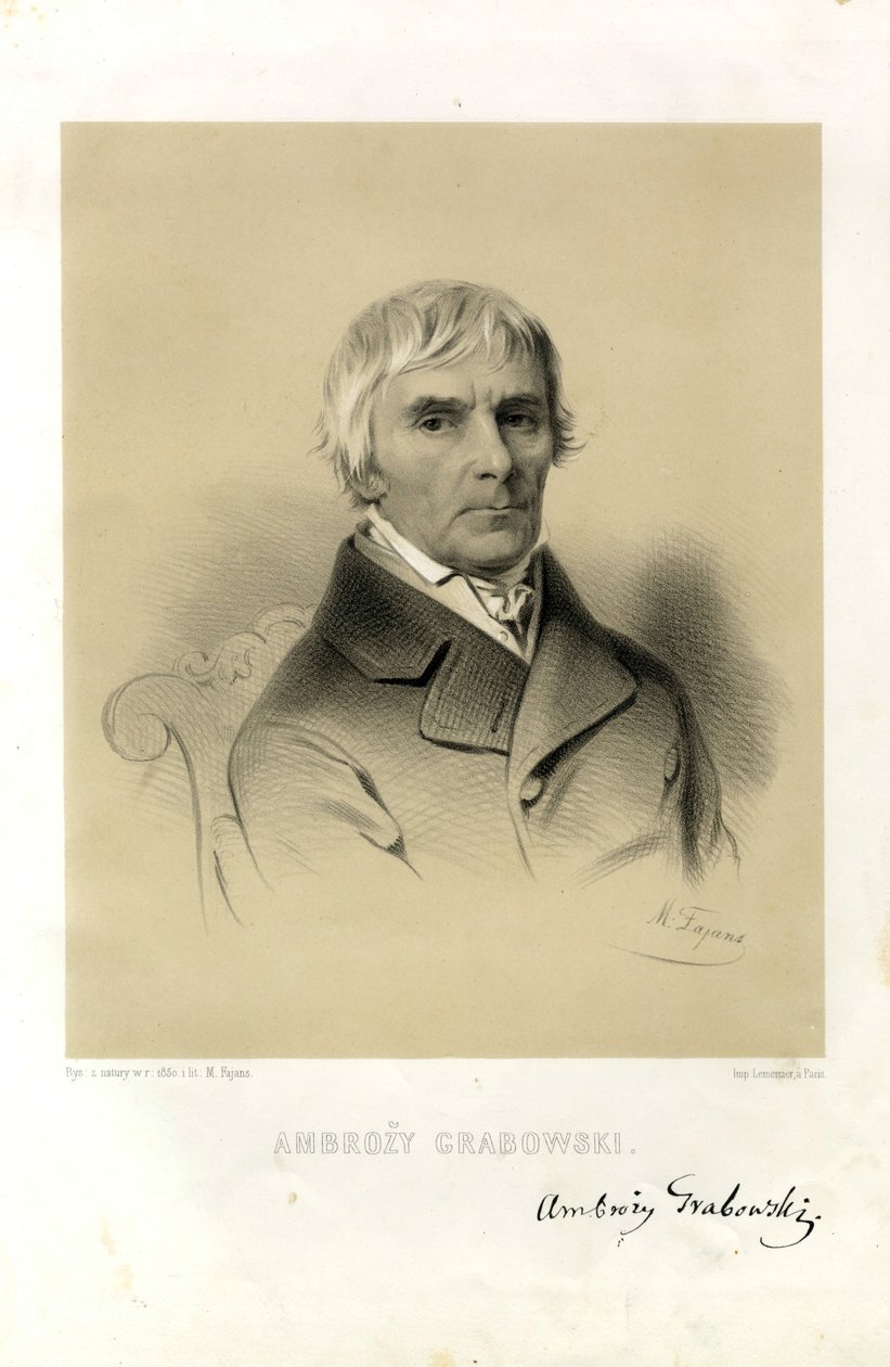 Portrait of Ambroży Grabowski by w av M. Fajans