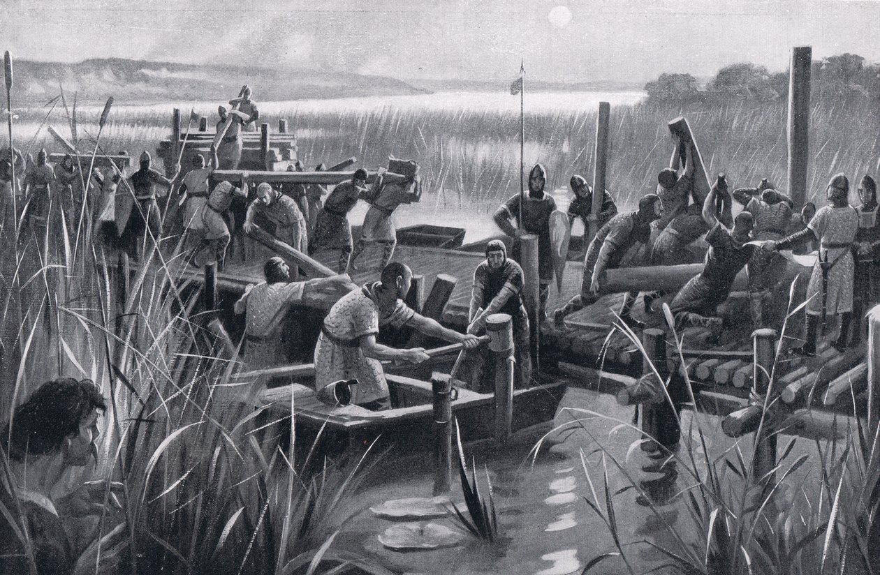 Bygget av Williams gångväg vid Ely, 1920-talet av M. Mackinlay