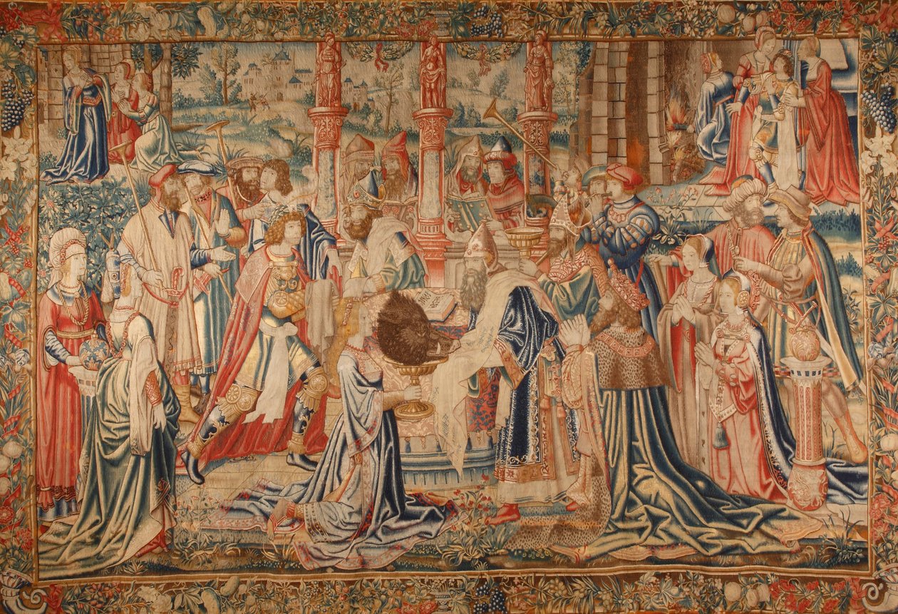 Atalanta and Meleager Present the Head of the Caledonian Boar at the Temple of Artemis av M. Maurice Stora