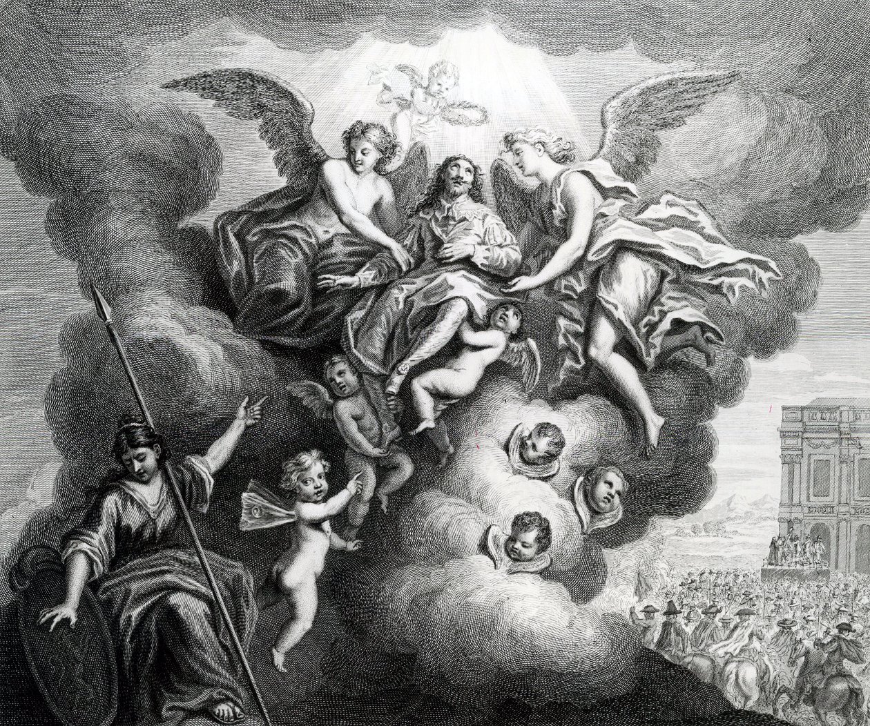 Apoteos av Karl I (1600-49) graverad av B.Baren av M Vanderbank