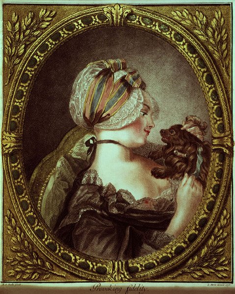 Provoking Fidelity graverad av Louis Marin Bonnet (1743-93) av M.A. (after) Parelle
